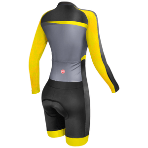 Macaquinho Barbedo Sabiá Manga Longa Amarelo Preto e Cinza