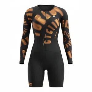 Macaquinho Feminino Manga Longa Furbo Mory Spire Blade Preto e Bege