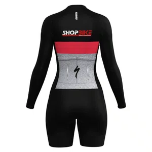 Macaquinho Shopbike Furbo Feminino Mory HT90 Preto, Brancoe Vermelho