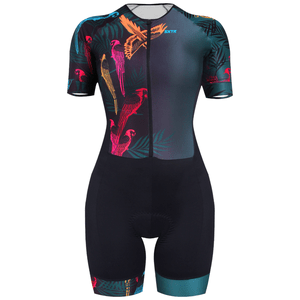 Macaquinho Sport Xtreme Comfort Botanic Verde Laranja e Vermelho