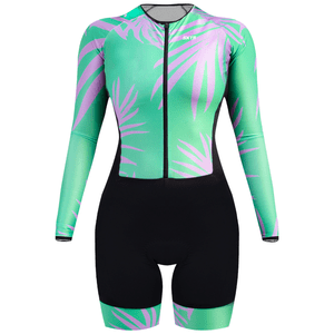 Macaquinho SportXtreme Comfort Manga Longa Floralis Verde e Lilas