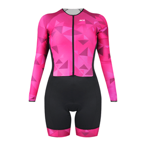 Macaquinho Sport Xtreme Comfort Manga Longa Lotus Rosa e Roxo