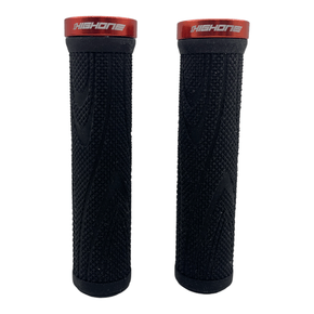 Manopla High One Homan0027 MTB 132mm com Trava Preto e Vermelho