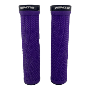 Manopla High One Homan0030 MTB 132mm com Trava Roxo e Preto