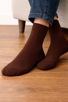 Meia americam marrom