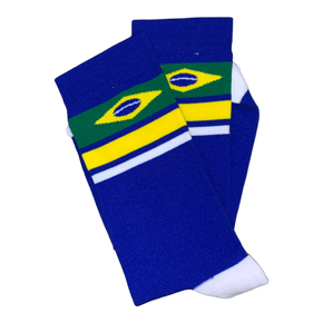 Meia Barbedo Camer Brasil Azul e Verde