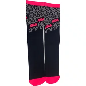 Meia Barbedo Rava Preto Cinza e Rosa unico Preto e Rosa