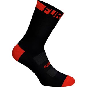 Meia Ciclismo Unissex Furbo Edge Preto e Vermelhoㅤㅤㅤㅤㅤㅤ