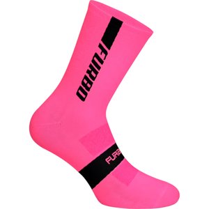 Meia Ciclismo Unissex Furbo Side Rosa e Pretoㅤㅤㅤㅤㅤ