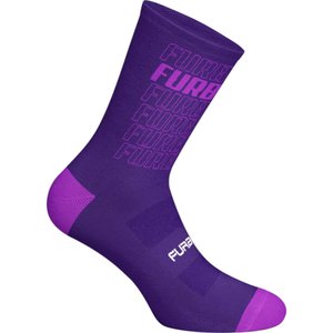 Meia Ciclismo Unissex Furbo Sign Roxa e Lilás e Brancoㅤㅤㅤㅤㅤㅤ