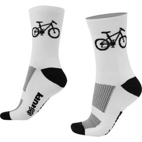 Meia Hupi Bike Branco e Preto