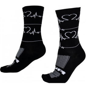 Meia Hupi Heart Beat Preto