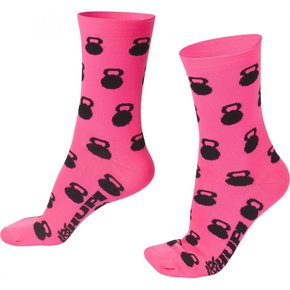 Meia Hupi Kettlebell Rosa e Preta