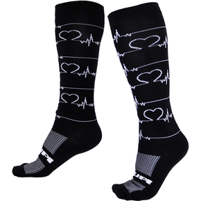 Meia Hupi Longa Heart Beat Preto