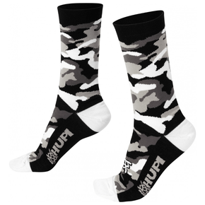 Meia Hupi New Camo Preto e Branco e Cinza