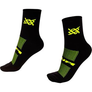 Meia Hupi Punho Preto e Amarelo Neon