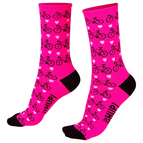 Meia Hupi Rosa Love Bike