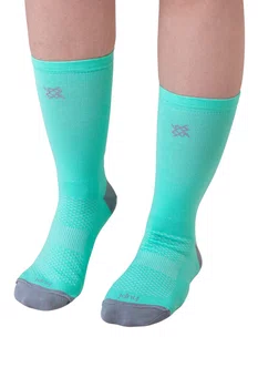 Meia Hupi Run Hard Verde Agua e Cinzaㅤㅤㅤㅤㅤㅤㅤㅤㅤㅤㅤㅤㅤ