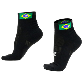 Meia Hupi Running Pro Brasil Preto
