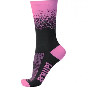 Meia Hupi Splash - Para Pés Menores Preto e Rosa