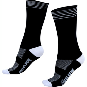 Meia Hupi Supreme Preto Listra Branco