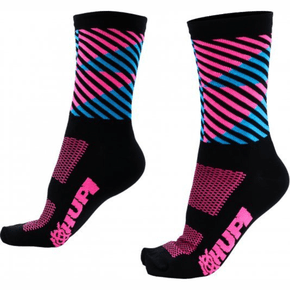 Meia Hupi TC3 - Pés Menores 34 ao 38 Preto Rosa e Azul