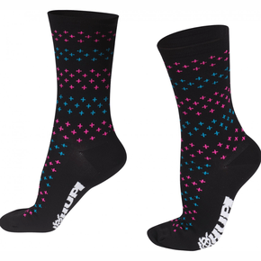 Meia Hupi Tênis Certo - Pés Menores 34 ao 38 Preto Rosa e Azul