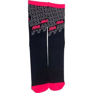 Meia Rava Preto e Cinza e Rosa