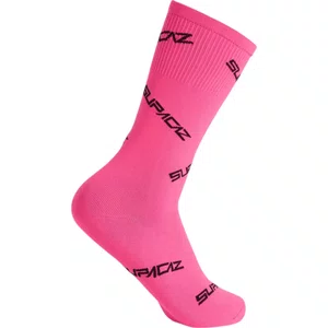 Meia Specialized Cano Alto Supacaz Supasox Twisted Black e Neon Pink