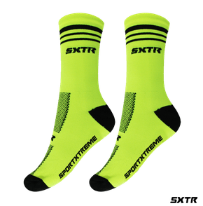 Meia Sport Xtreme Poliamida Verde Neon e Preto