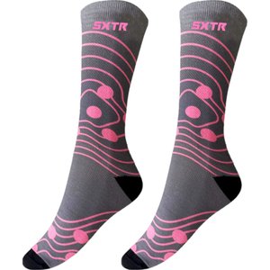 Meia SportXtreme Sublimada Los Angeles Cinza e Rosa