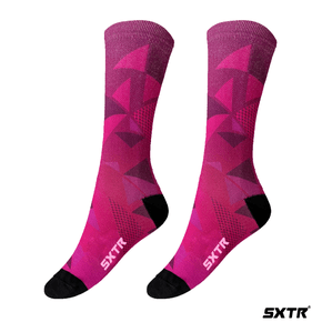 Meia Sport Xtreme Sublimada Lotus Rosa e Roxo