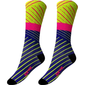 Meia SportXtreme Sublimada Diana Roxo e Verde e Rosa