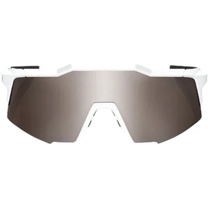 Óculos 100% S3 Speedcraft Hiper Branco Fosco Lente Hiper Prata