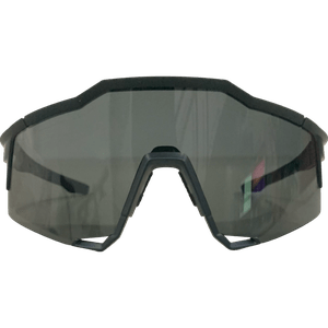 Óculos 100% Speedcraft Soft Tact Black Lente Smoke Preto e Cinza