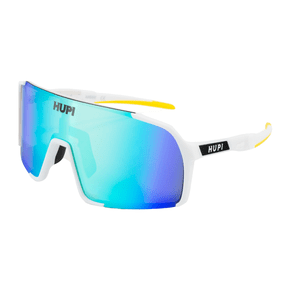 Óculos Hupi Andez Branco e Amarelo Lente Amarelo Espelhado