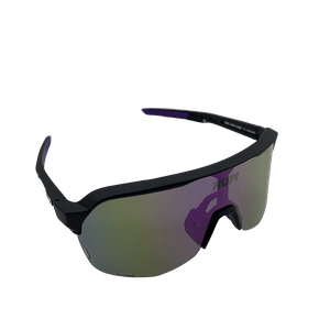 Óculos Hupi Huez Preto e Roxo com Lente Roxo espelhado
