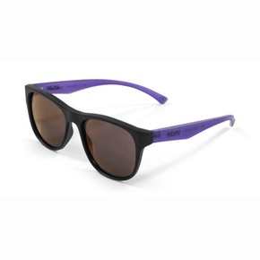 Oculos Hupi Macau Preto Fosco e Roxo Lente Roxo Espelhada