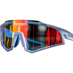 Óculos Rockbros SP291 Branco e Azul Lente Fotocromatico Espelhado