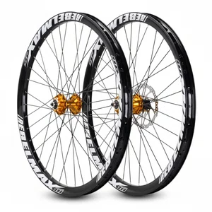 Par de Roda Aro 26 GTA Rebel 36 Furos Disco Preto e Dourado