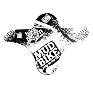 Paralama Mudbike Diant Plast Preto e Brancoㅤㅤㅤㅤㅤㅤㅤ