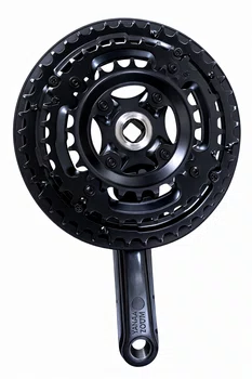 Pedivela comander triplo mtb simples 10mm 24/34/42 preto