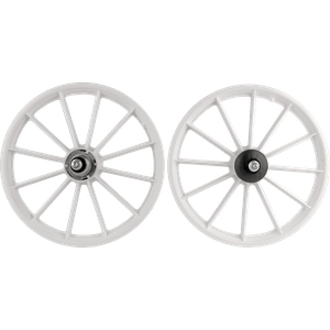 Roda Wester Aro 16 Nylon com Eixo Branca