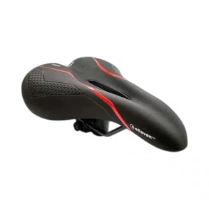 Selim Elleven Comfort Density Gel 155mm Preto e Vermelho - Seminovo