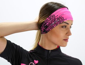 Testeira Hupi Headband Biometria Pink e Preto