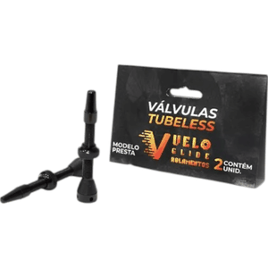 Valvula Tubeless Velo 48mm Preto