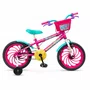 Bicicleta a16 law marchetti rosa/branco/verde