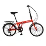 Bicicleta a20 elleven dobravel dubly urban 6v vermelha/verde