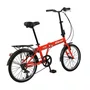 Bicicleta a20 elleven dobravel dubly urban 6v vermelha/verde