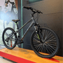 Bicicleta OXS Glide 100 Aro 24 Shimano 21v Cinza Preto e S-lime
